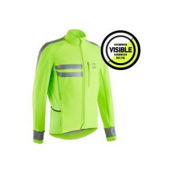 Kurtka zimowa na rower RC 500 męska. Zielone kurtki męskie TRIBAN, na zimę, xl, bez wzorów, z elastanu, bez kaptura. Za 229,99 zł.