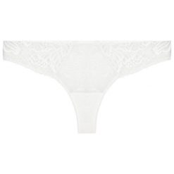 Stringi Simone Pérèle 12H710. Białe stringi damskie Simone Pérèle, bez wzorów, z elastanu. Za 189,00 zł.