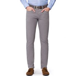 Spodnie Szare Bruce. Szare spodnie męskie LANCERTO, na co dzień, na lato, s, z haftami, z elastanu, eleganckie. W wyprzedaży za 199,90 zł.