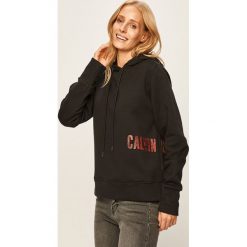 Calvin Klein Performance - Bluza. Czarne bluzy damskie Calvin Klein Performance, s, z nadrukiem, z bawełny, bez rękawów, z kapturem. Za 449,90 zł.