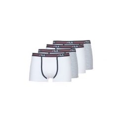 Bokserki Fila LOT DE 4 BOXER COTON FILA GRIS/BLANC. Szare bokserki męskie Fila, bez wzorów. Za 149,00 zł.