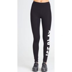 LEGGINSY ICE PLAY. Czarne spodnie damskie Ice Play, z nadrukiem. Za 329,00 zł.
