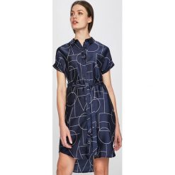 Vero Moda - Sukienka. Niebieskie sukienki damskie Vero Moda, na co dzień, s, bez wzorów, z poliesteru, casualowe, bez kołnierzyka, z krótkim rękawem, krótkie, mini, proste. Za 169,90 zł.
