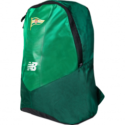 Plecak Lechia Gdańsk - GDBMBPK7JGN. Plecaki męskie New Balance, bez wzorów, z poliesteru, sportowe. W wyprzedaży za 89,99 zł.