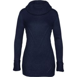 Sweter bonprix ciemnoniebieski. Niebieskie golfy damskie bonprix. Za 99,99 zł.