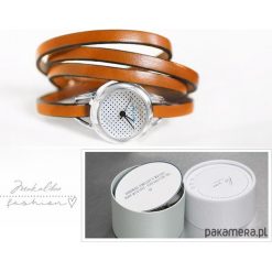 Zegarki damskie: Prezent – Zegarek – Dots Pomarańcz + pudełko