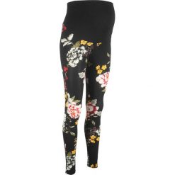 Legginsy ciążowe w kwiaty bonprix czarny w kwiaty. Czarne legginsy damskie marki bonprix, w paski. Za 74,99 zł.