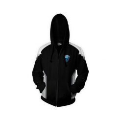Bluzy męskie: H2K Bluza męska Player Hoodie czarna r. L