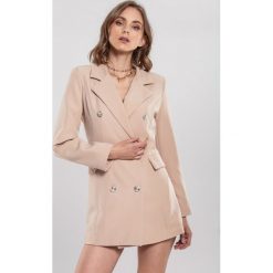 Ciemnobeżowa Marynarka Baryon. Brązowe marynarki damskie other, s, bez wzorów. Za 139,99 zł.