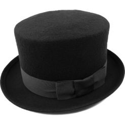 Czarny cylinder / kapelusz męski G4. Czarne kapelusze męskie Modini Moda Męska, bez wzorów, casualowe. W wyprzedaży za 99,00 zł.