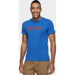T-shirt męski TSM003 - niebieski. Niebieskie koszulki męskie xxl. W wyprzedaży za 34,99 zł.