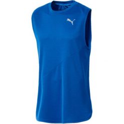 Puma Koszulka Męska Ignite Singlet Mono Strong Blue L. Niebieskie koszulki sportowe męskie marki Puma, m, na fitness i siłownię. Za 99,00 zł.