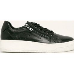 Marco Tozzi - Buty skórzane. Czarne buty sportowe damskie Marco Tozzi, bez wzorów, ze skóry, sportowe. Za 249,90 zł.