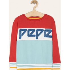 Pepe Jeans - Bluza dziecięca Evita 128-178/180 cm. Czerwone bluzy dziewczęce Pepe Jeans, z aplikacjami, z bawełny, bez rękawów, bez kaptura. W wyprzedaży za 179,90 zł.