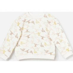 Bluza dresowa ze wzorem - Kremowy. Białe bluzy damskie Reserved, bez wzorów, z dresówki, bez rękawów, bez kaptura. Za 55,99 zł.