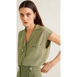 Mango - Koszula Melodie. Żółte bluzki damskie Mango, s, bez wzorów, z wiskozy, bez kołnierzyka, z długim rękawem. W wyprzedaży za 69,90 zł.