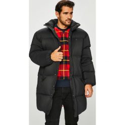 Tommy Jeans - Kurtka puchowa. Niebieskie płaszcze męskie Tommy Jeans, s, bez wzorów, z poliesteru, długie, bez kaptura. W wyprzedaży za 739,90 zł.