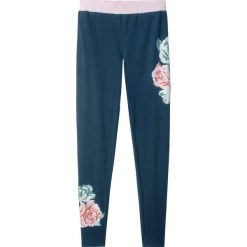 Legginsy dziewczęce bonprix ciemnoniebieski z nadrukiem. Niebieskie spodnie dziewczęce bonprix, z nadrukiem. Za 37,99 zł.