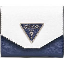 Guess Jeans - Portfel. Niebieskie portfele damskie marki Guess Jeans, z aplikacjami, z poliesteru. Za 259,90 zł.