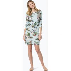 Marc Cain Collections - Sukienka damska, niebieski. Niebieskie sukienki damskie marki Marc Cain Collections, z nadrukiem, bez kołnierzyka, bez rękawów. Za 899,95 zł.