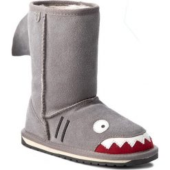 Buty EMU AUSTRALIA - Little Creatures Shark K10589 Putty/Mastic. Szare kozaki dziewczęce EMU Australia, bez wzorów, z wełny, na niskim obcasie. W wyprzedaży za 239,00 zł.