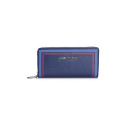 Portfele Trussardi 75W000111 Y000044. Niebieskie portfele damskie Trussardi, bez wzorów. Za 249,00 zł.