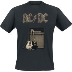 AC/DC In Rock We Trust T-Shirt czarny. Czarne koszulki męskie marki AC/DC, xl, z nadrukiem, rockowe, z okrągłym kołnierzem. Za 89,90 zł.