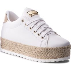 Espadryle damskie na koturnie: Espadryle GUESS - Miriam FLMRI2 LEA12 WHITE