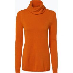 Marie Lund - Damski sweter z wełny merino, pomarańczowy. Brązowe golfy damskie Marie Lund, m, z dzianiny. Za 229,95 zł.