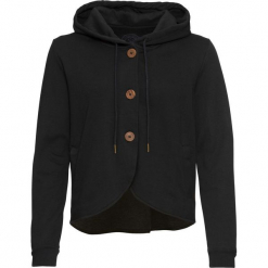 Bluza rozpinana bawełniana bonprix czarny. Czarne bluzy rozpinane damskie bonprix, z bawełny. Za 129,99 zł.