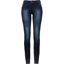 Wygodne dżinsy ze stretchem SKINNY bonprix ciemnoniebieski. Niebieskie jeansy damskie bonprix, z jeansu. Za 59,99 zł.