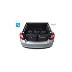 SKODA RAPID, 2012- TORBY DO BAGAŻNIKA 5 SZT KJUST - 7037019. Czarne torby podróżne KJUST, bez wzorów, z kauczuku, klasyczne. Za 1299,00 zł.