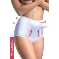 Figi wyszczuplające Joana. Różowe majtki damskie wyszczuplające marki Babell, bez wzorów, z bawełny. Za 38,99 zł.