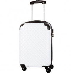 Walizka w kolorze białym - 36 l. Białe walizki Platinium, z materiału. W wyprzedaży za 179,95 zł.