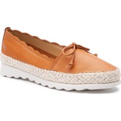 Espadryle THE FLEXX - C122/51 Vacchetta Cognac. Pomarańczowe espadryle damskie The Flexx, bez wzorów, ze skóry, bez obcasa, na płaskiej podeszwie. W wyprzedaży za 229,00 zł.