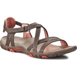 Sandały MERRELL - Sandspur Rose Ltr J289634C Cocoa/Coral. Pomarańczowe klapki damskie marki Merrell, bez wzorów, ze skóry, bez obcasa. Za 269,00 zł.
