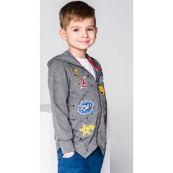 Bluzy chłopięce: BLUZA ROZPINANA Z KAPTUREM DZIECIĘCA KB017 – GRAFITOWA