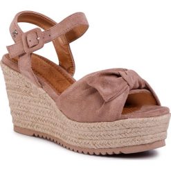 Espadryle REFRESH - 69572 Taupe. Pomarańczowe espadryle damskie Refresh, bez wzorów, z tworzywa sztucznego, bez obcasa, na obcasie. Za 189,00 zł.