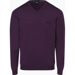 BOSS - Sweter męski – Baram-L, lila. Czarne swetry klasyczne męskie Boss, l, z dzianiny. Za 499,95 zł.
