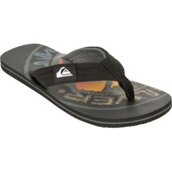 Japonki Layback męskie. Czarne klapki męskie Quiksilver, bez wzorów, z gumy. Za 119,99 zł.