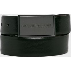 Armani Exchange - Pasek. Czarne paski męskie Armani Exchange, w paski, ze skóry. Za 279,90 zł.