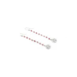 Kolczyki Agat Różowy srebro. Różowe kolczyki damskie marki Brazi druse jewelry, z agatem, srebrne. Za 190,00 zł.
