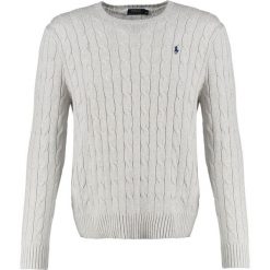 Polo Ralph Lauren CABLE Sweter light grey heather. Szare kardigany męskie marki Polo Ralph Lauren, m, z bawełny, polo. W wyprzedaży za 402,35 zł.
