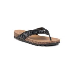 BASSANO WLLS19-42 Czarny. Czarne klapki damskie Bassano, bez wzorów, z tworzywa sztucznego, bez obcasa. Za 49,99 zł.