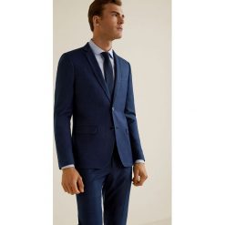 Mango Man - Marynarka Paulo. Niebieskie garnitury męskie Mango Man, bez wzorów, z elastanu. W wyprzedaży za 174,90 zł.