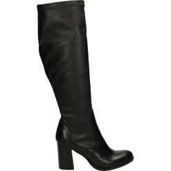 Kozaki - S22 VI-EL NER. Czarne buty zimowe damskie Venezia, ze skóry. Za 299,00 zł.