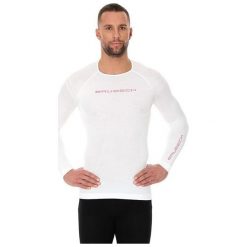 Koszulki sportowe męskie: Brubeck Koszulka męska 3D Run PRO z długim rękawem biała r. XXL (LS13000)