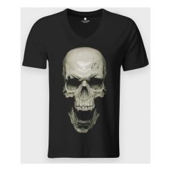 Koszulka męska v-neck Skull 3D. Koszulki męskie MegaKoszulki, m, bez wzorów, z bawełny, klasyczne, bez kołnierzyka, bez rękawów. Za 59,90 zł.