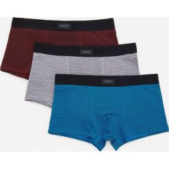 Wzorzyste bokserki 3 pack - Bordowy. Czerwone bokserki męskie Reserved, bez wzorów. Za 59,99 zł.