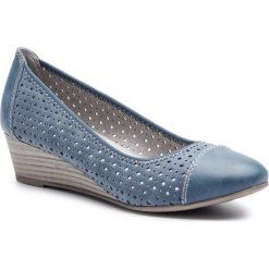 Półbuty JANA - 8-22365-22 Jeans 846. Niebieskie półbuty damskie Jana, bez wzorów, z jeansu, bez obcasa, na obcasie, bez zapięcia. W wyprzedaży za 119,00 zł.